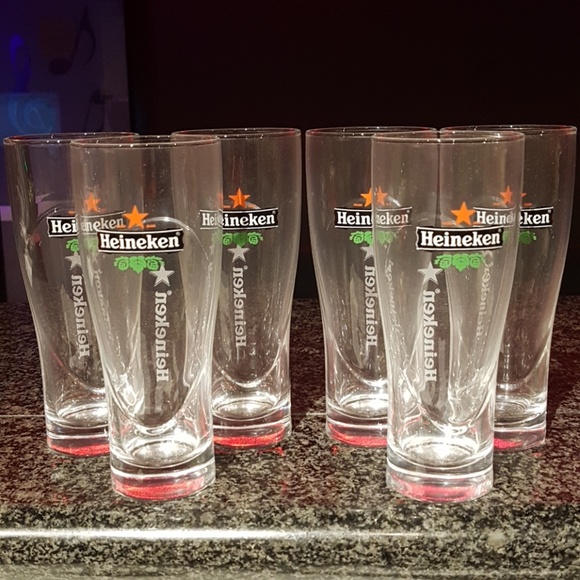 Other - vintage Brand new set of 6 heniken glass cup